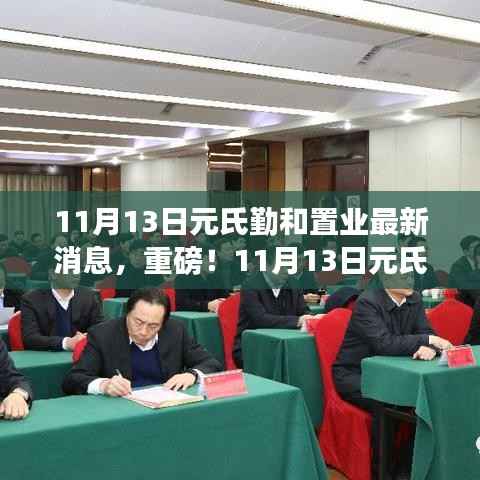 揭秘最新动态,11月13日元氏勤和置业更新消息重磅出炉