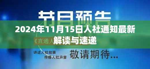 2024年11月15日人社通知最新解读与速递
