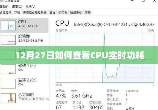 12月27日CPU实时功耗查看方法