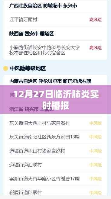临沂肺炎疫情最新实时播报(12月27日)
