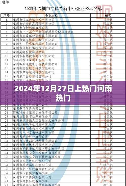 河南热门事件，2024年12月27日成焦点