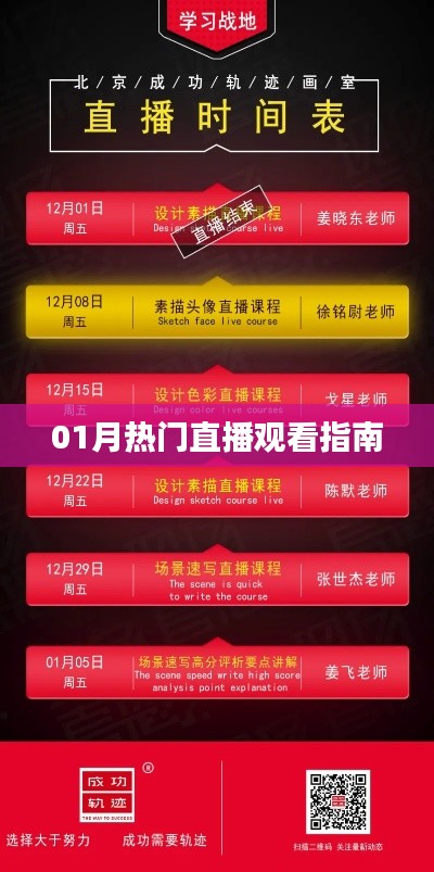 热门直播观看指南,一月不容错过