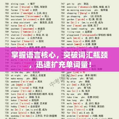 掌握语言核心,突破词汇瓶颈,迅速扩充单词量!